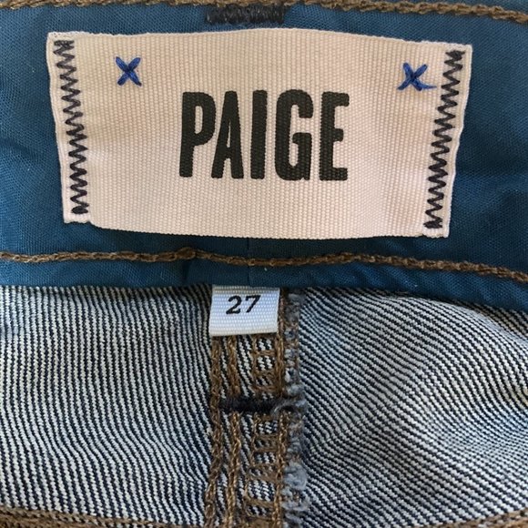 Paige Medium Blue Skyline Skinny Jeans size 27 - Picture 3 of 9